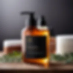 Nourishing hair treatment products displayed elegantly