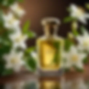 Artistic arrangement of jasmine scents and personality types