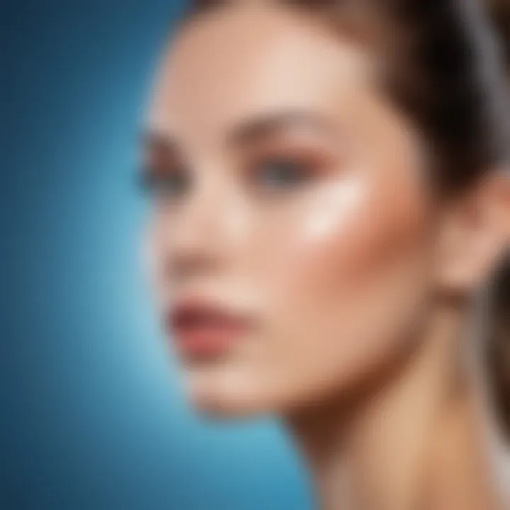 Infographic showing the environmental impact of water-based cosmetic products.