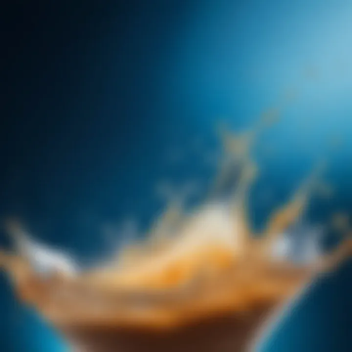 Close-up of water-based foundation formulation ingredients highlighting their natural components.