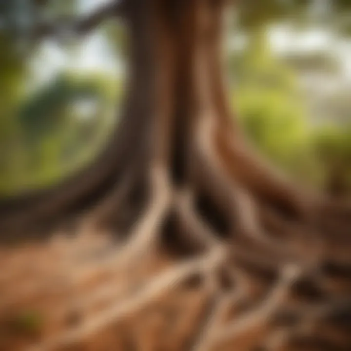 A serene landscape representing the origins of sandalwood trees