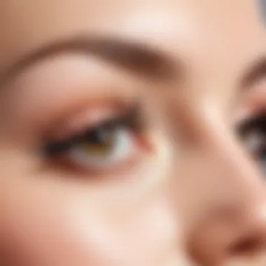 Demonstration of proper technique for using an eyelash curler.
