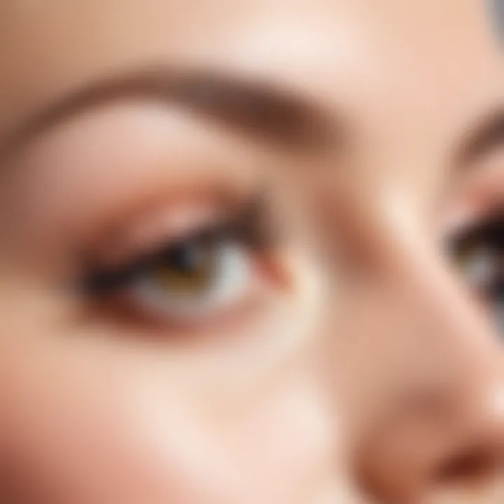 Demonstration of proper technique for using an eyelash curler.