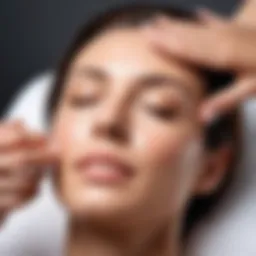 An illustration showcasing various facial massage techniques