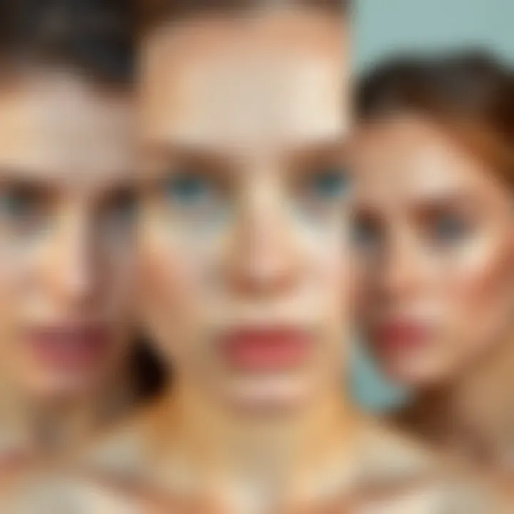 Different skin types displayed for analysis
