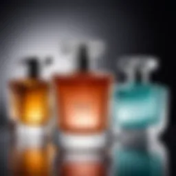 Elegant fragrance bottles showcasing various scents