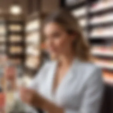 Choosing the Perfect Scent Woman selecting fragrance in a boutique