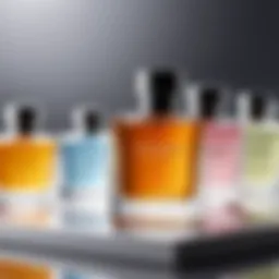 Elegant display of various fragrance bottles showcasing diverse notes.