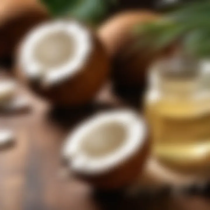 Different hair types displayed with coconut oil application