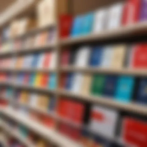 Gift card display at Золотое Яблоко