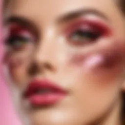Close-up of shimmering glitter in a cosmetic product