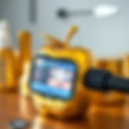 Device showcasing quality analysis of cosmetics