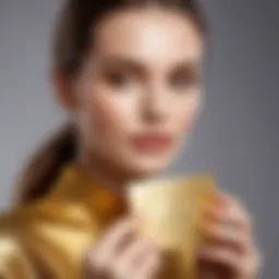 Elegant golden card showcasing exclusive benefits