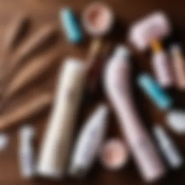 Array of hair care products for maintaining cold-colored hair