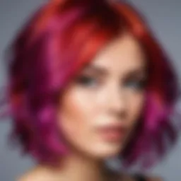 Vibrant dyed hair after proper care