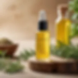 Nourishing cuticle oil bottle with herbs