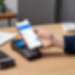 Checking balance on a smartphone