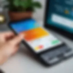 Modern online banking interface showcasing balance