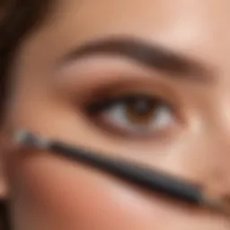 Essential tools for eyebrow coloring.