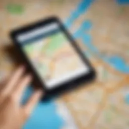 Digital map interface showcasing address search functionality