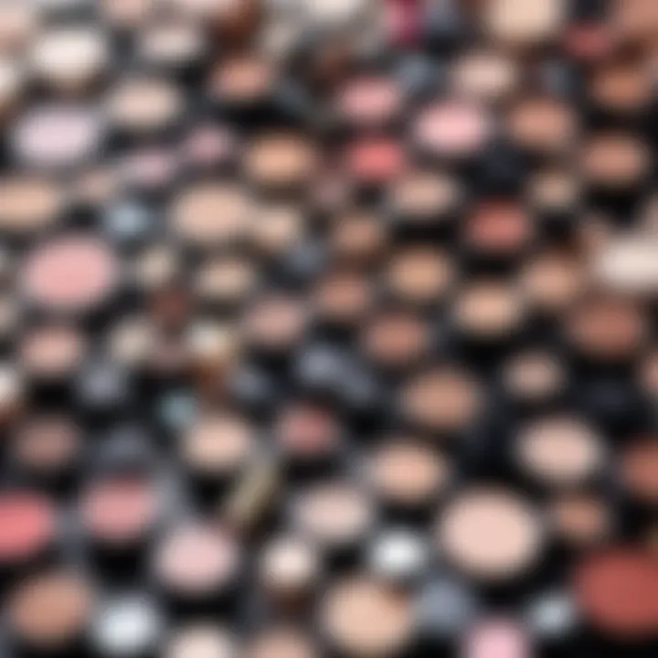 An assortment of cosmetic products with discount tags