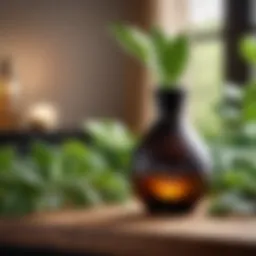 Elegant diffuser setup with natural elements