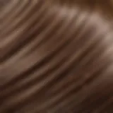 Close-up of hair strands showing shine and smoothness post-keratin application