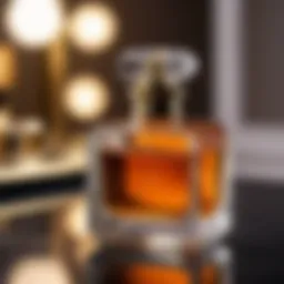 Elegant perfume bottle elegantly placed on a vanity