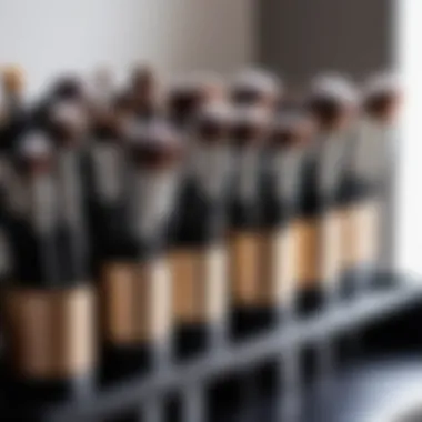 A clean and organized makeup brush storage