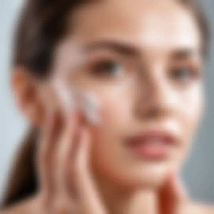 Applying a gentle moisturizer to calm irritation