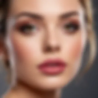 Various cosmetic products designed for lip area treatment