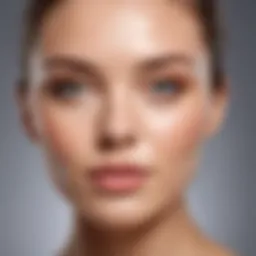 Close-up view of a bright, clear complexion