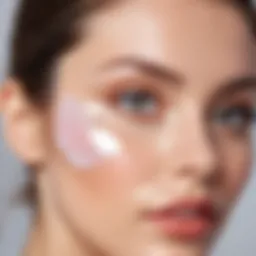 Hydrogel eye patches on a luxurious surface