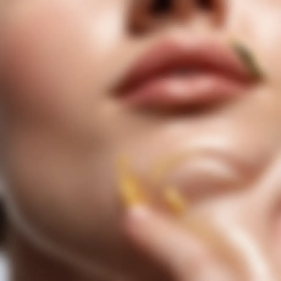 Hydrophilic oil application on skin