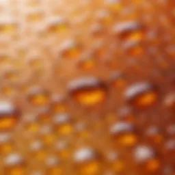 Detailed view of Indola fluid showcasing its texture and color
