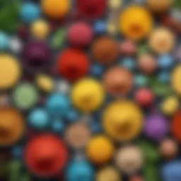 Illustration showcasing various insoluble substances