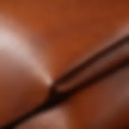 Close-up of leather texture highlighting its richness and depth