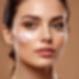 Visual representation of facial lotion ingredients