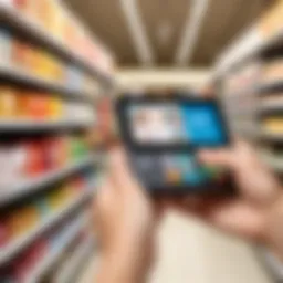 Illustration depicting loyalty programs at retail stores