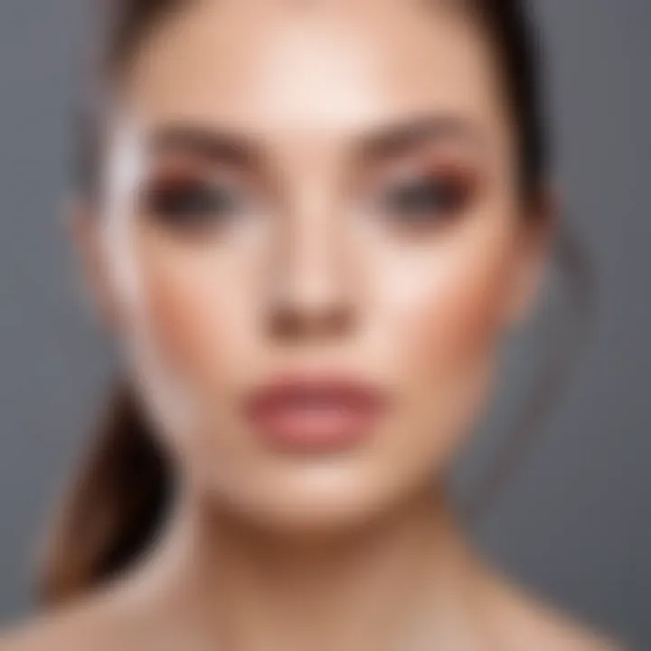 Makeup application tutorial featuring primer usage