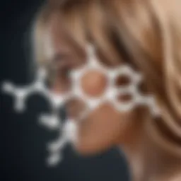 Chemical structure of ascorbic acid and its benefits for hair health