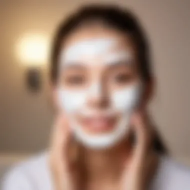 Enjoying a Skincare Routine Teenager enjoying a skincare routine