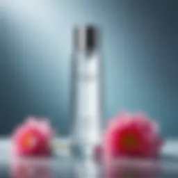 Micellar water bottle with a sleek design