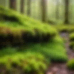 Lush moss covering a forest floor