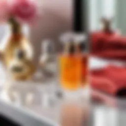 Elegant musk perfume bottle on a vanity table