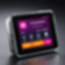 A digital interface showcasing SMS management features