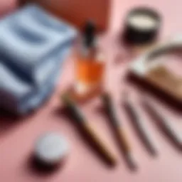 Nail care tools arranged aesthetically