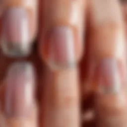 Close-up of nail cuticle showcasing its texture