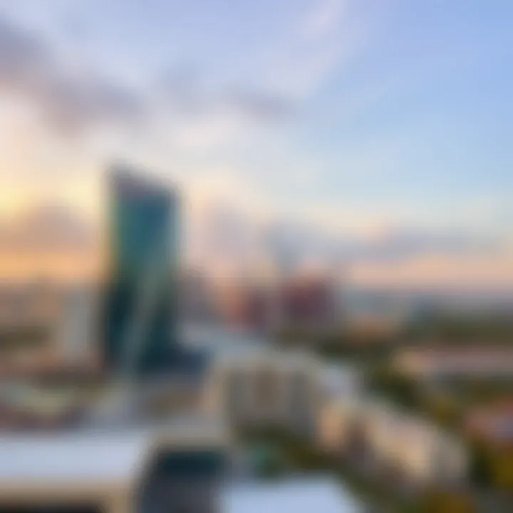 Stunning Skyline of Nevinnomyssk A panoramic view of the Nevinnomyssk skyline showcasing its modern architecture.