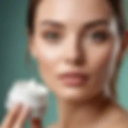 Close-up of skincare product containing niacinamide